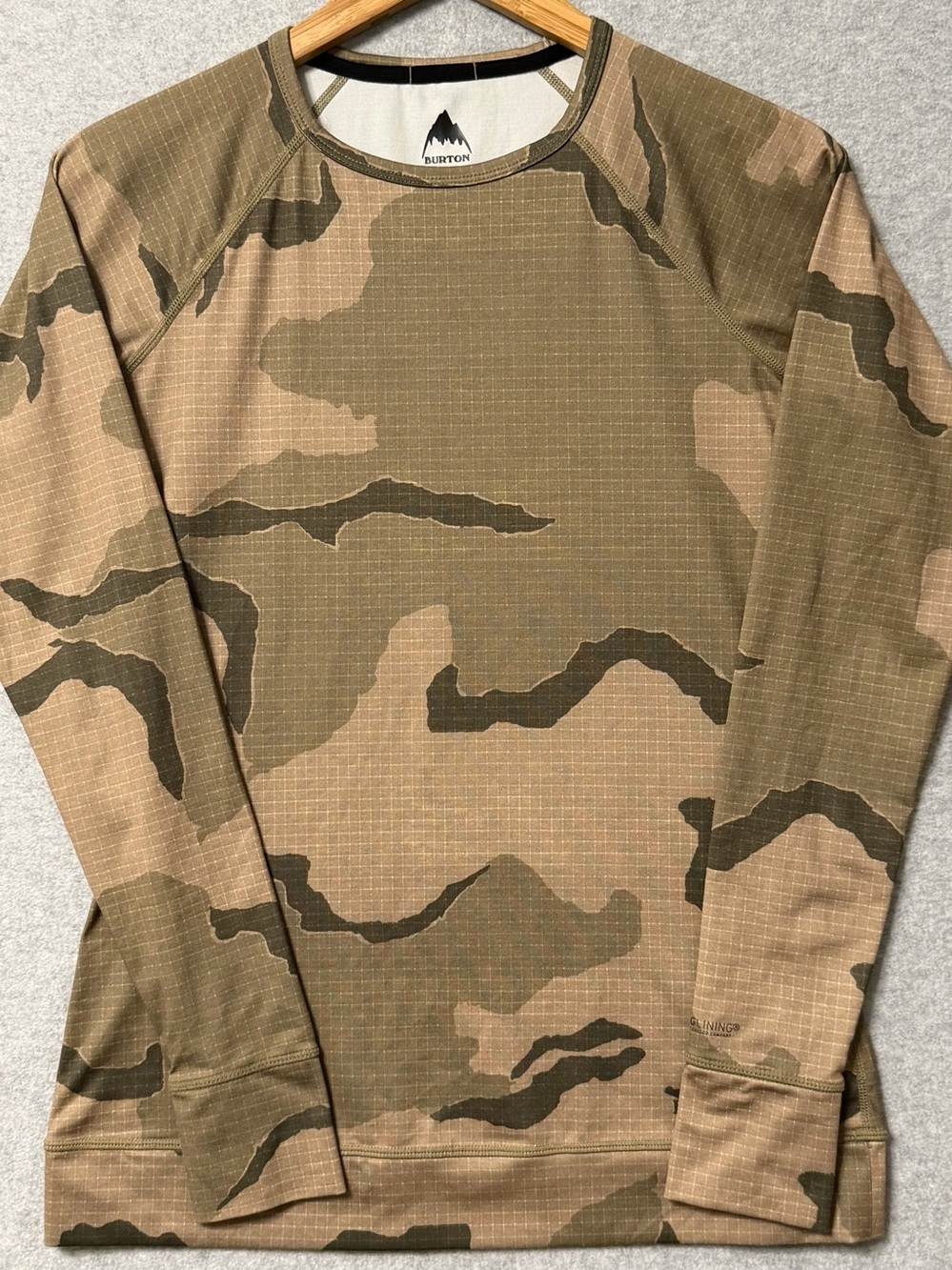 Burton Lightweight X Base Layer Crew Women’s Small Martini Olive Camo 22177